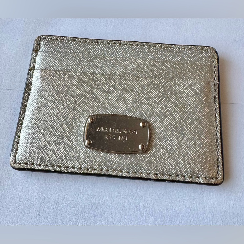 Michael Kors Metallic Gold Card Holder